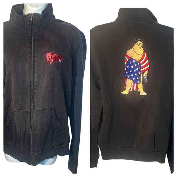 AMERICAN DAD Cast & Crew Gift Sweatshirt Stan Smith Embroidered Character Sn 2 - Picture 1 of 7